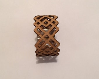 Geometric Cork Cuff Bracelet