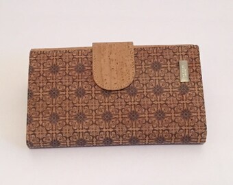 Blue Print Cork Clutch/Wallet -Free US Shipping