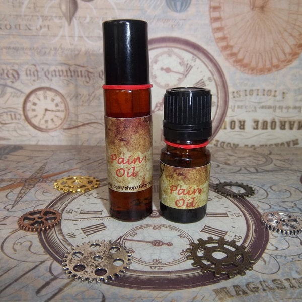 Aromatherapy Pain Essential Oil Blend with Gemstone & Color Therapy