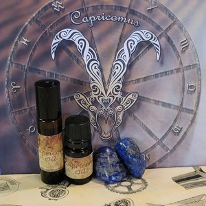 Capricorn Essential Oil Blend with Gemstone Therapy