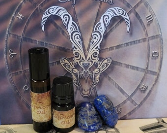 Capricorn Essential Oil Blend with Gemstone Therapy