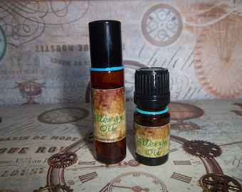 Aromatherapy Allergy Essential Oil Blend with Gemstone & Color Therapy