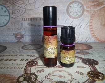 Aromatherapy Migraine Essential Oil Blend with Gemstone & Color Therapy