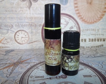 Aromatherapy Detox Essential Oil Blend with Color and Gemstone Therapy