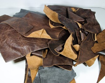 Size and Weight Mixed Color 1 Pounds Upholstery Cow Hide Scrap Leather Pieces 