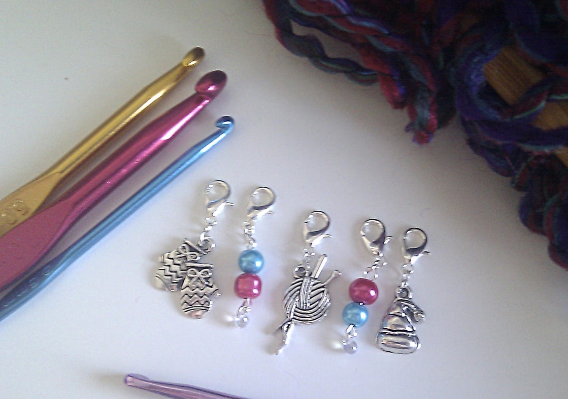 Crochet Stitch Markers Knitting Stitch Marker Charms & Beads Etsy UK