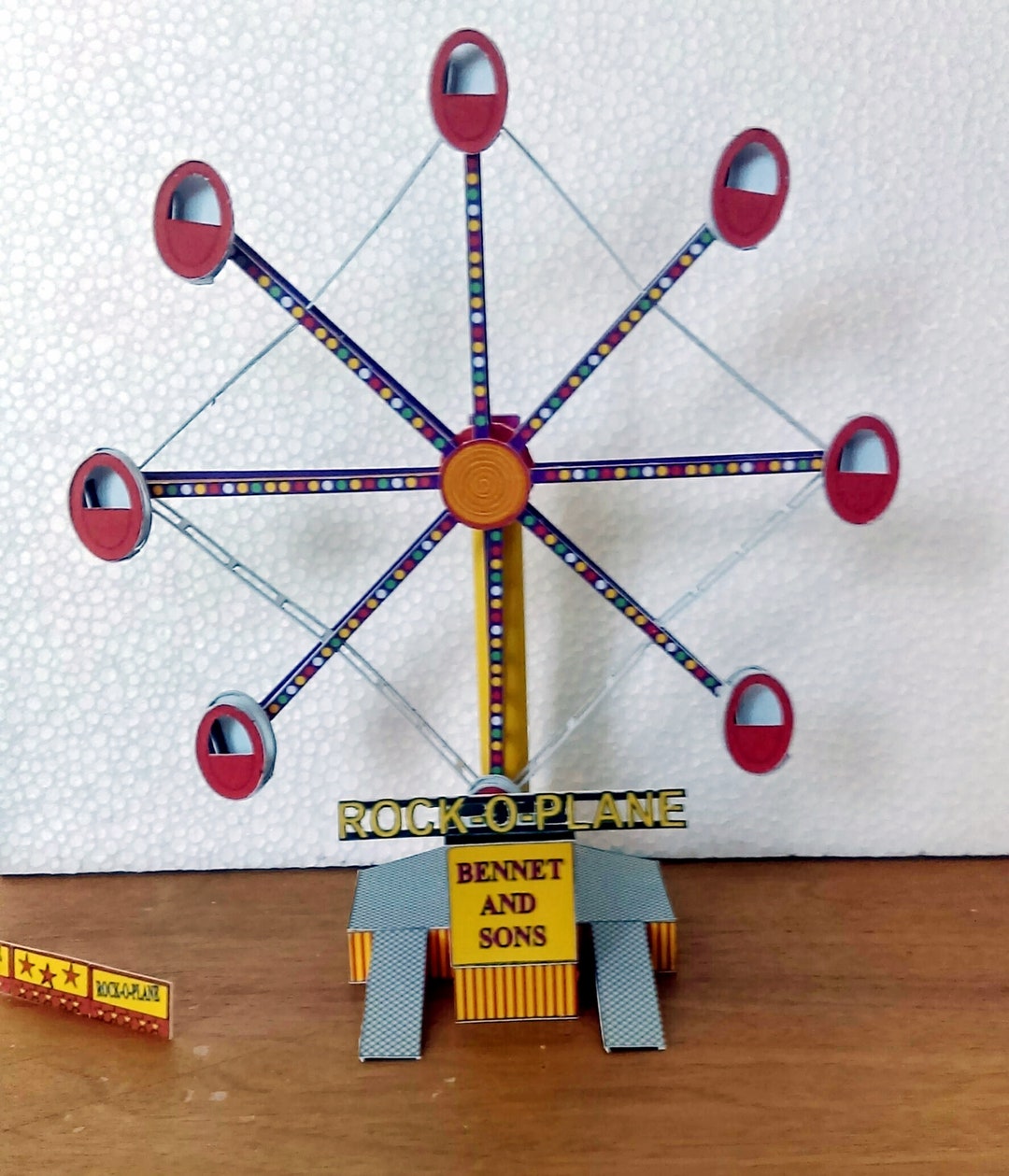 OO Scale Rock-o-plane Ride Card Model Kit PDF Digital Download - Etsy
