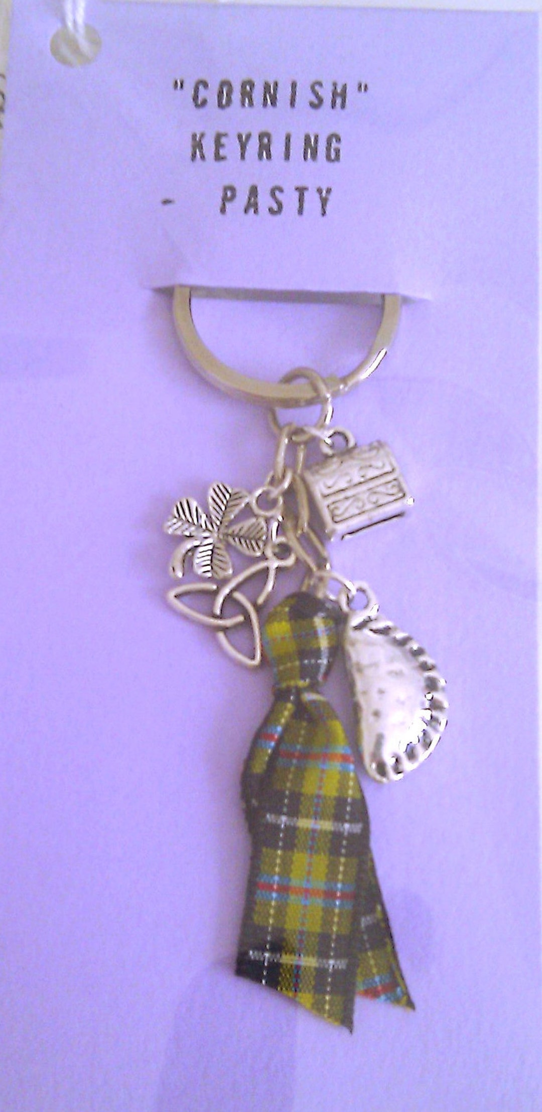 Cornish Pasty Keyrings, Lucky Pasty Treasure Keyring, Keyring, Celtic Keyrings, Unique Celtic