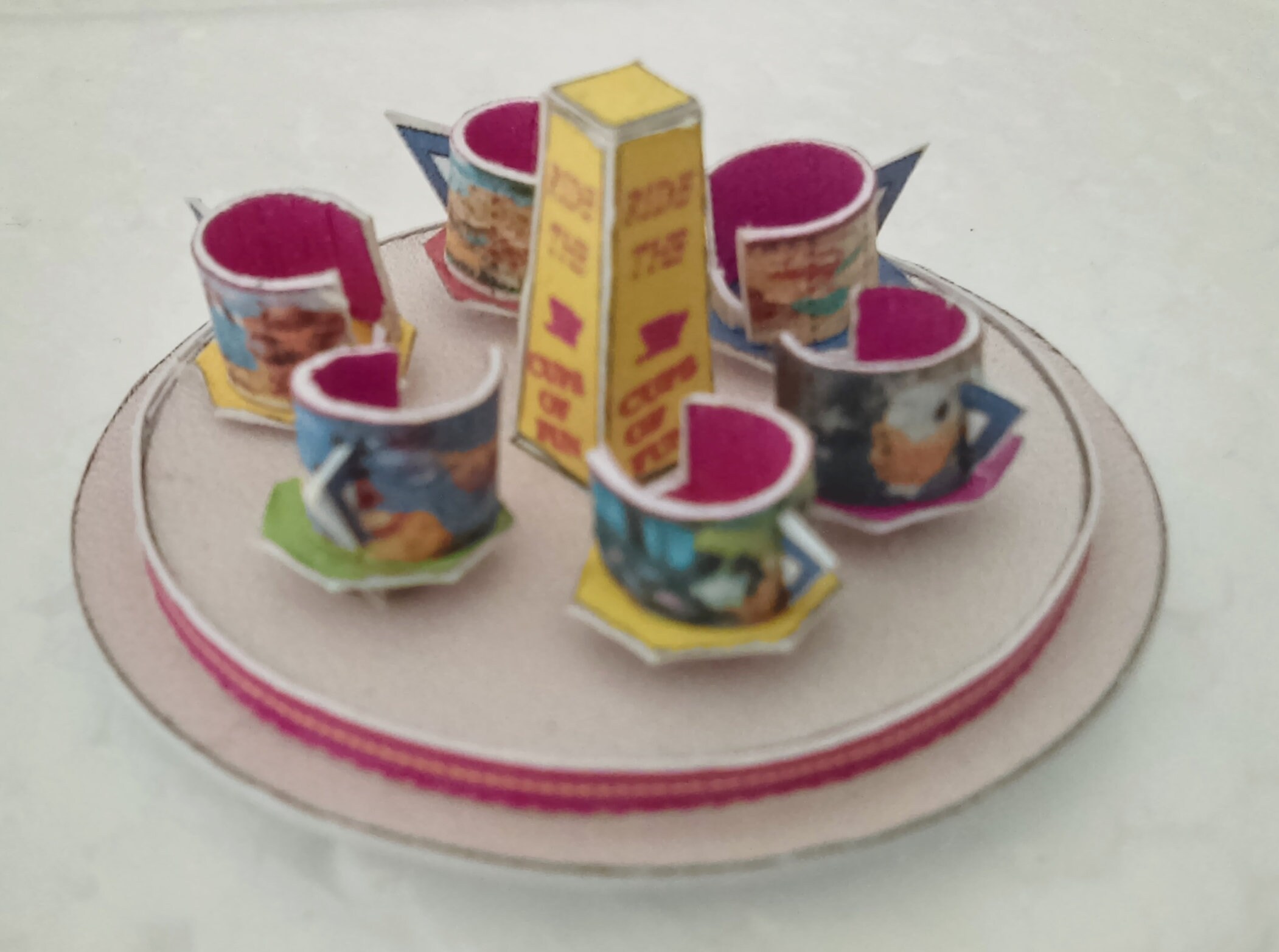 Model Making OO Scale Childrens Teacup Ride Card Model Kit PDF Digital