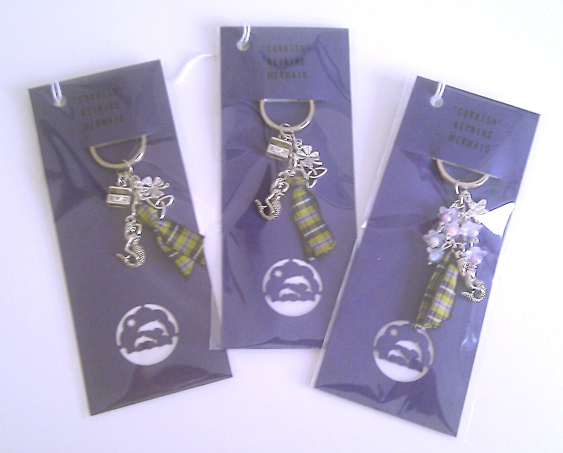 Cornish Mermaid Keyrings Mermaids Lucky Treasure Keyring Etsy UK