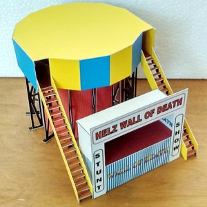 OO Scale Wall of Death Ride Kartenmodell Kit PDF Digitaler Download