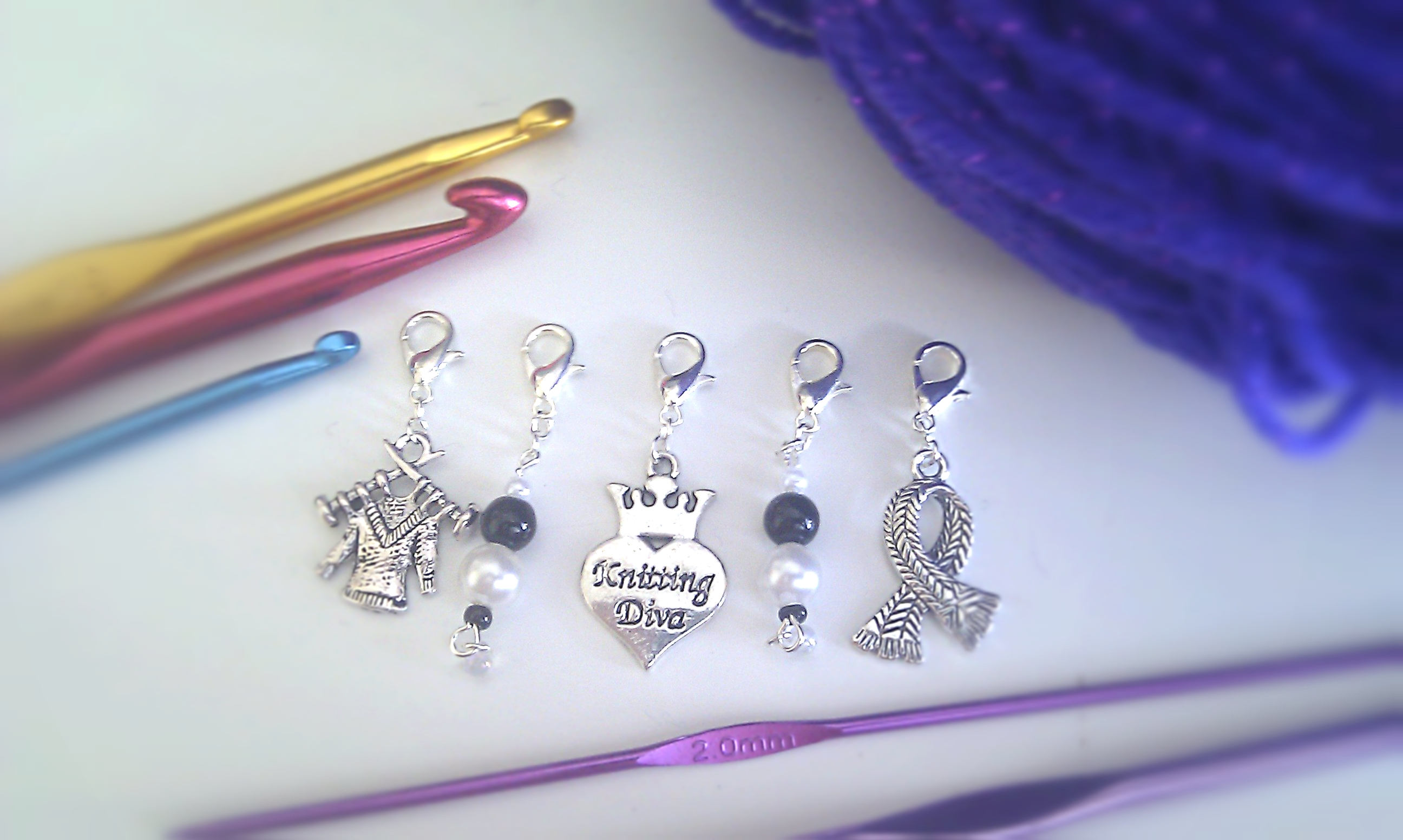 Crochet Stitch Markers Knitting Stitch Marker Charms & Beads Etsy UK