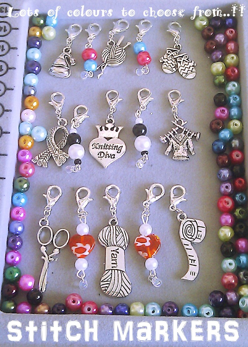 Crochet Stitch Markers Knitting Stitch Marker Charms & Beads Etsy UK