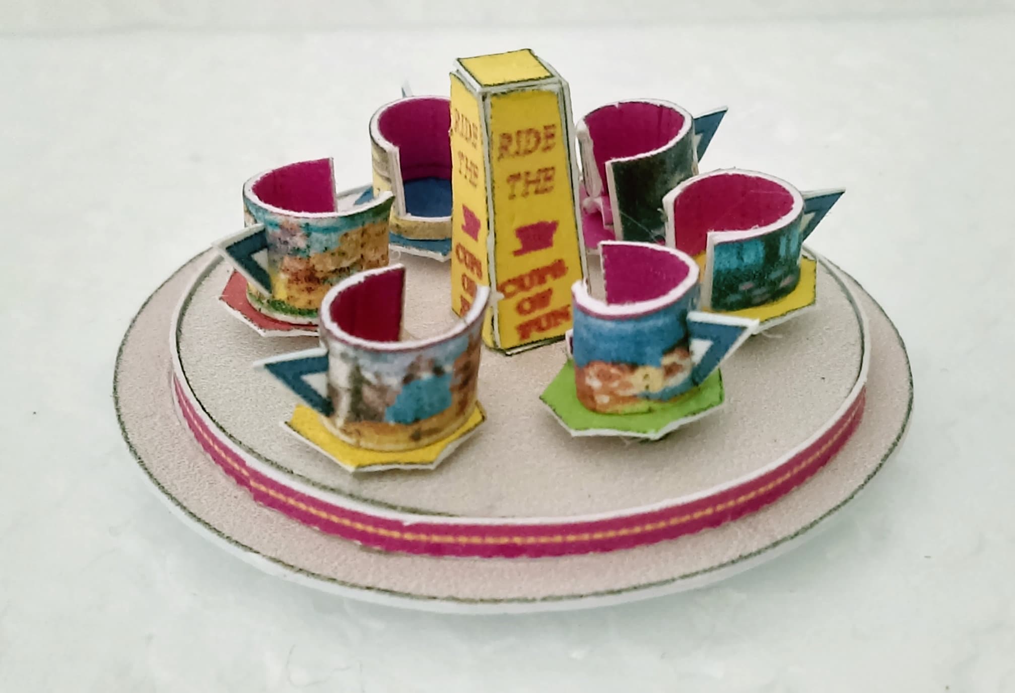 Model Making OO Scale Childrens Teacup Ride Card Model Kit PDF Digital