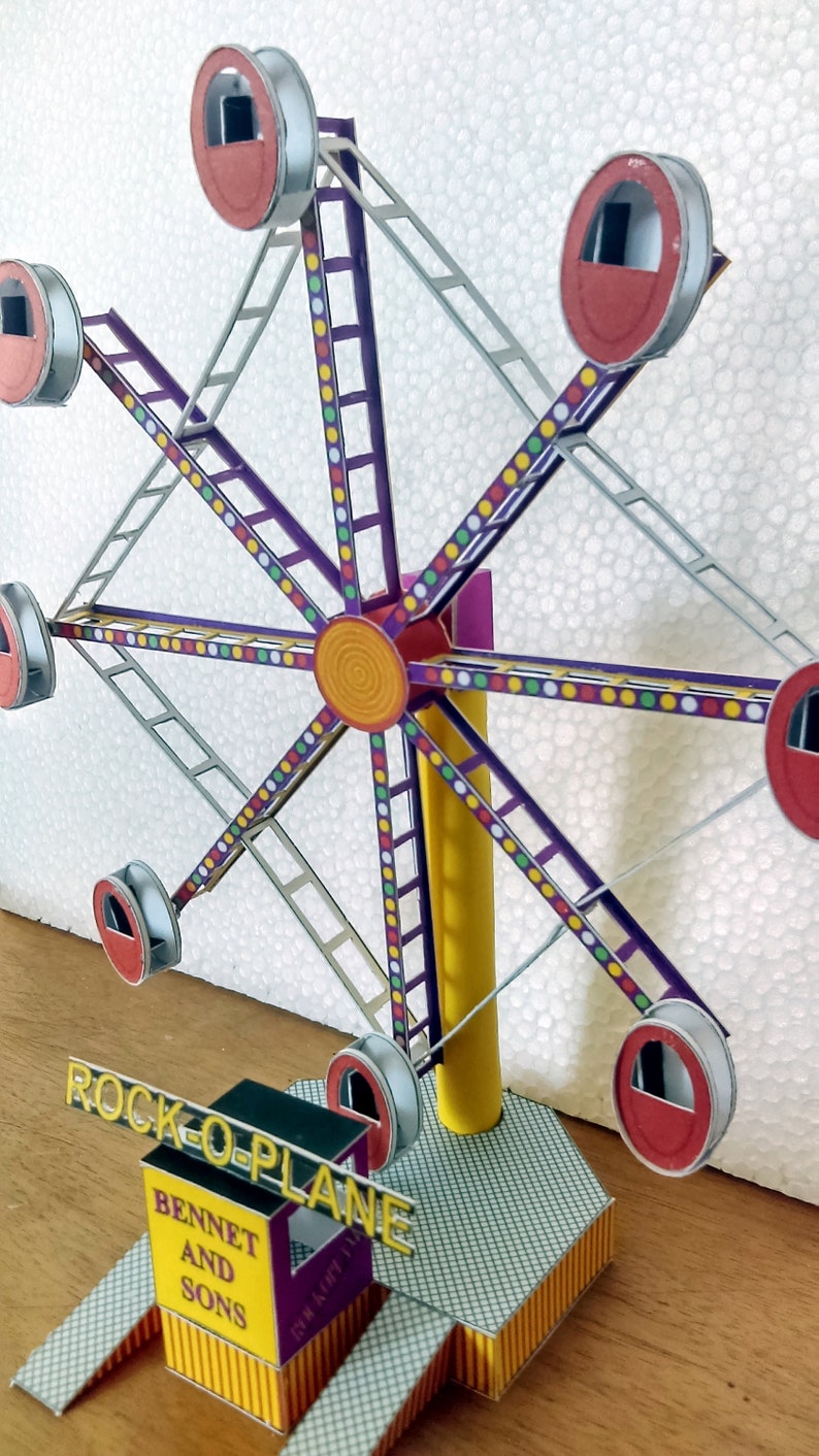 OO Scale Rock-o-plane Ride Card Model Kit PDF Digital Download - Etsy