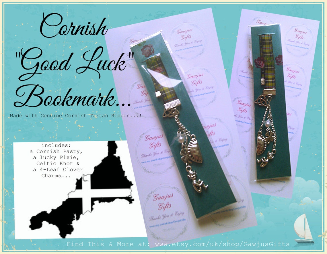 Cornish good Luck Themed Bookmark Cornwall UK Etsy UK