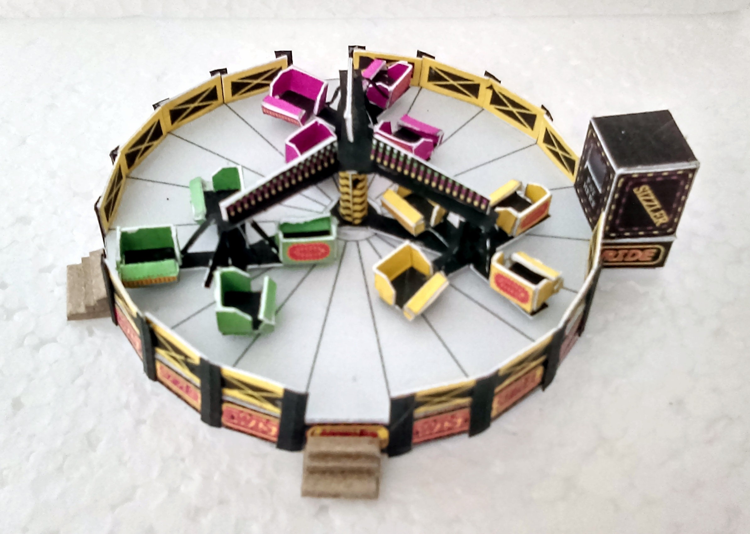 Model Making OO Scale Childrens Teacup Ride Card Model Kit PDF Digital