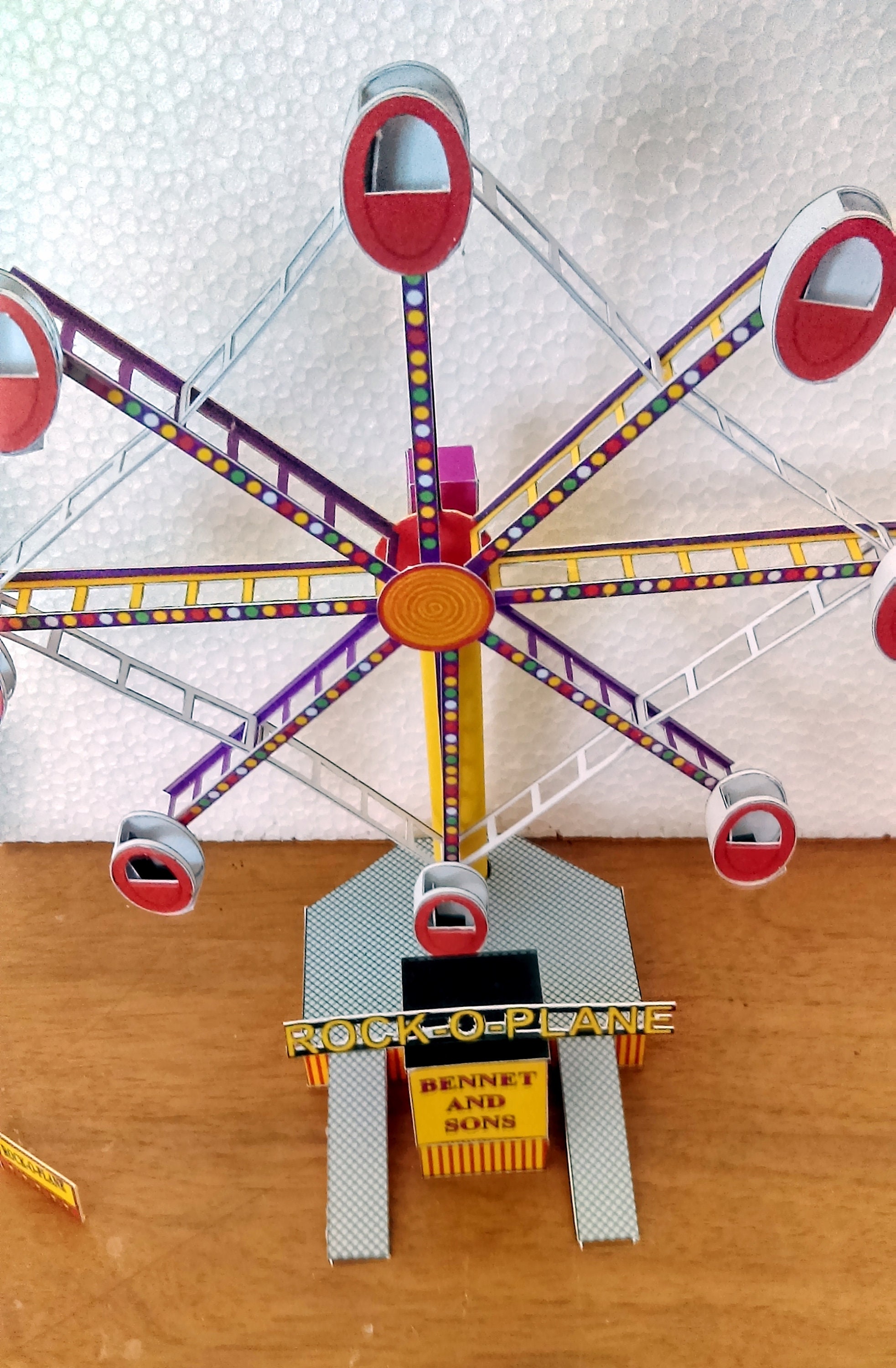 OO Scale Rock-o-plane Ride Card Model Kit PDF Digital Download - Etsy