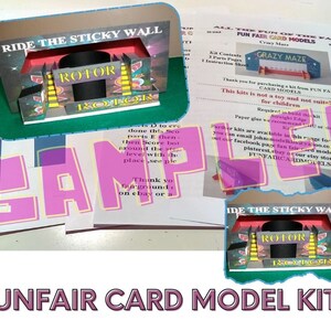 OO-Skala Rotor Fahrt Kirmes Karte Modell Kit PDF Digital Download