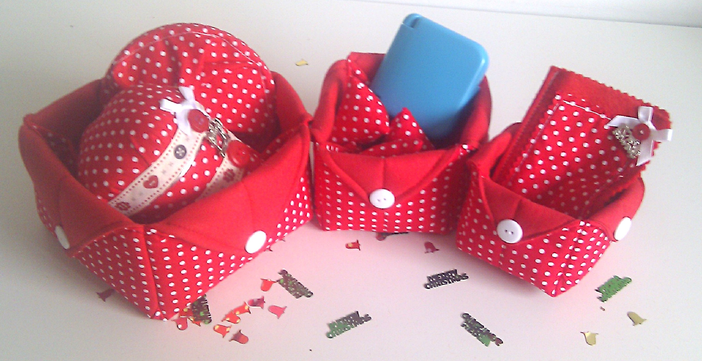 Large Sewing Set Seamstress Set Pin Cushion Tin Thread Etsy UK