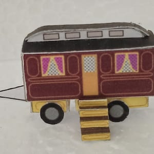 OO Scale Showmans Wagon Card Model Kit PDF Digital Download