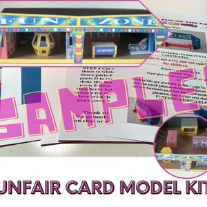 OO Scale Arcadestreifen Vergnügungsparkplatz Karte Model Kit PDF Digital Download