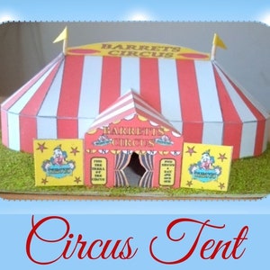 OO Scale Circus Tent Card Model Kit PDF Digital Download