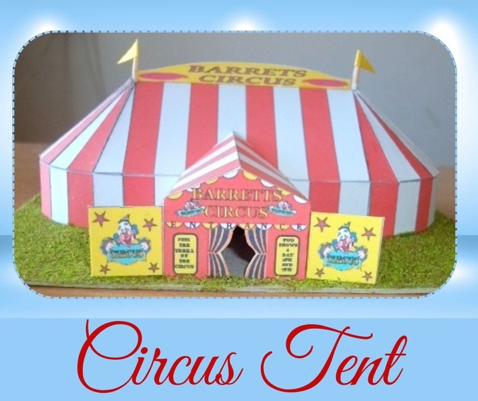 OO Scale Circus Tent Card Model Kit PDF Digital Download - Etsy