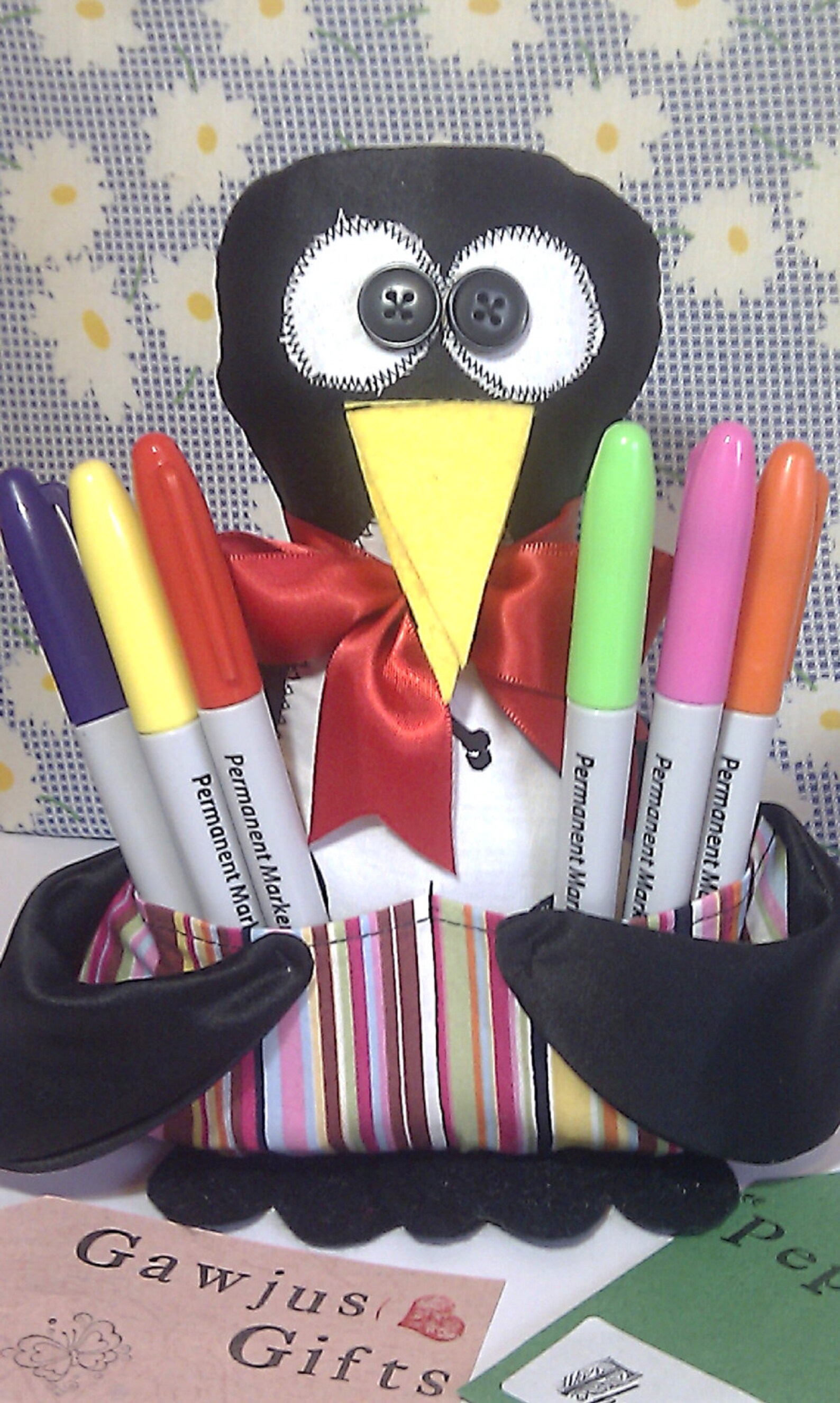 Novelty Desk Tidy/tool Tidy, Quirky Penguin Desk Holder, Novelty Pirate