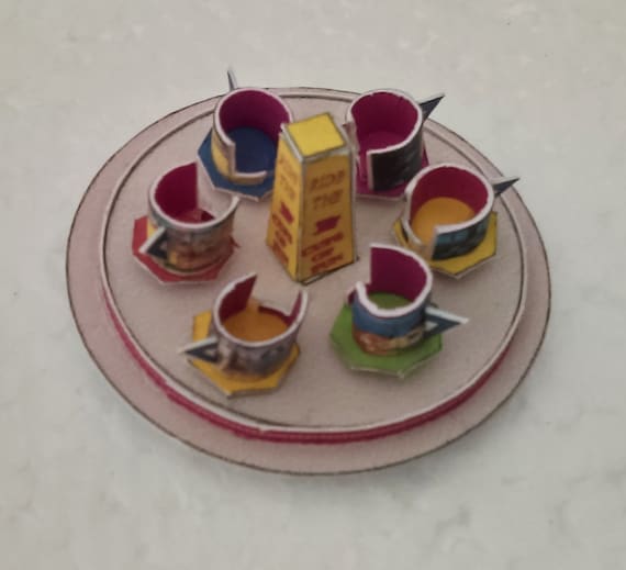 Model Making OO Scale Childrens Teacup Ride Card Model Kit PDF Digital