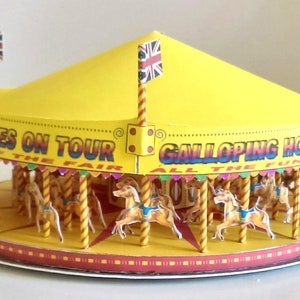 OO Scale Kirmes Karussell Fahrt Karte Model Kit PDF Digital Download
