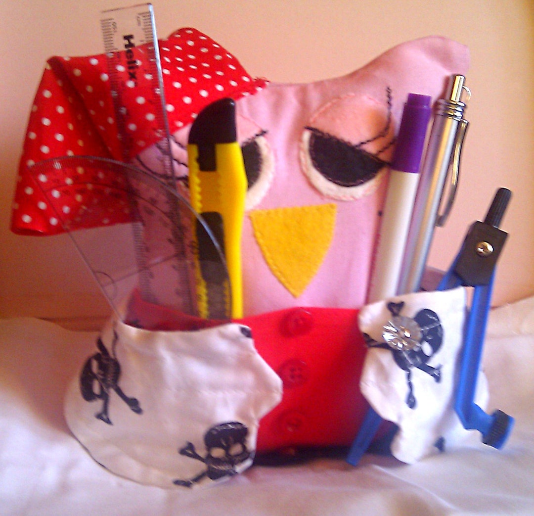 Novelty Desk Tidy/tool Tidy, Quirky Owl Desk Holder, Novelty Pirate