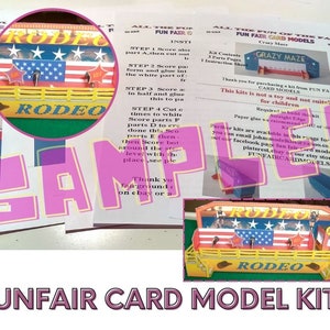 OO Scale Rodeo Ride Kirmes Kartenmodell Kit PDF Digitaler Download Rummelplatz