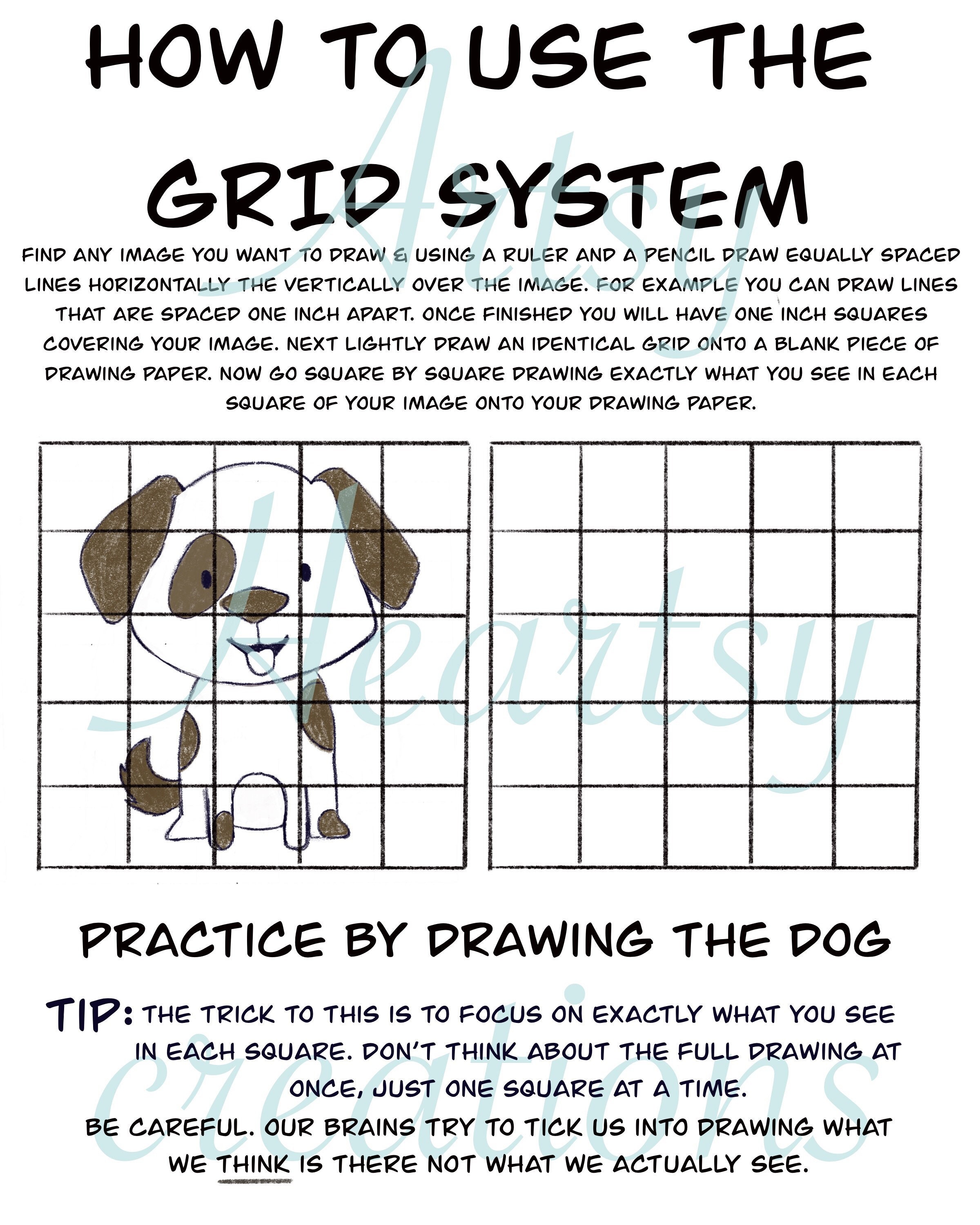 Art Lesson How to Draw Workbook Lesson 1 - Etsy