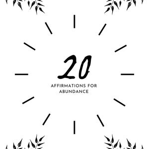 20 Money & Abundance Affirmation Cards - Simple - Digital Download - Wealth