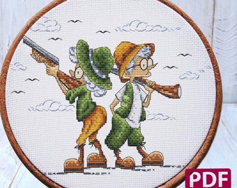 Cross Stitch Pattern: Autumn, Fall, Funny, Grandmother, Granny, PDF, Gift, Cute, Friends, Travel, Patterns, Needlepoint, Small, Hunting
