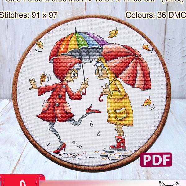 Cross Stitch Pattern: Autumn, Fall, Funny, Grandmother, Granny, PDF, Gift, Cute, Friends, Travel, Patterns, Needlepoint, Small, Hunting
