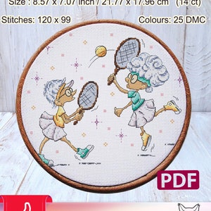 Korsstygnsmönster: Roligt, Mormor, Mormor, Modernt, PDF, Gåva, Söt, Vänner, Foto, Resor, Mönster, Nålstygn, Litet, Sport