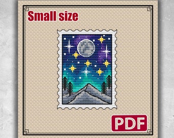 クロスステッチ図案、小さなクロスステッチ図案、モダンクロス