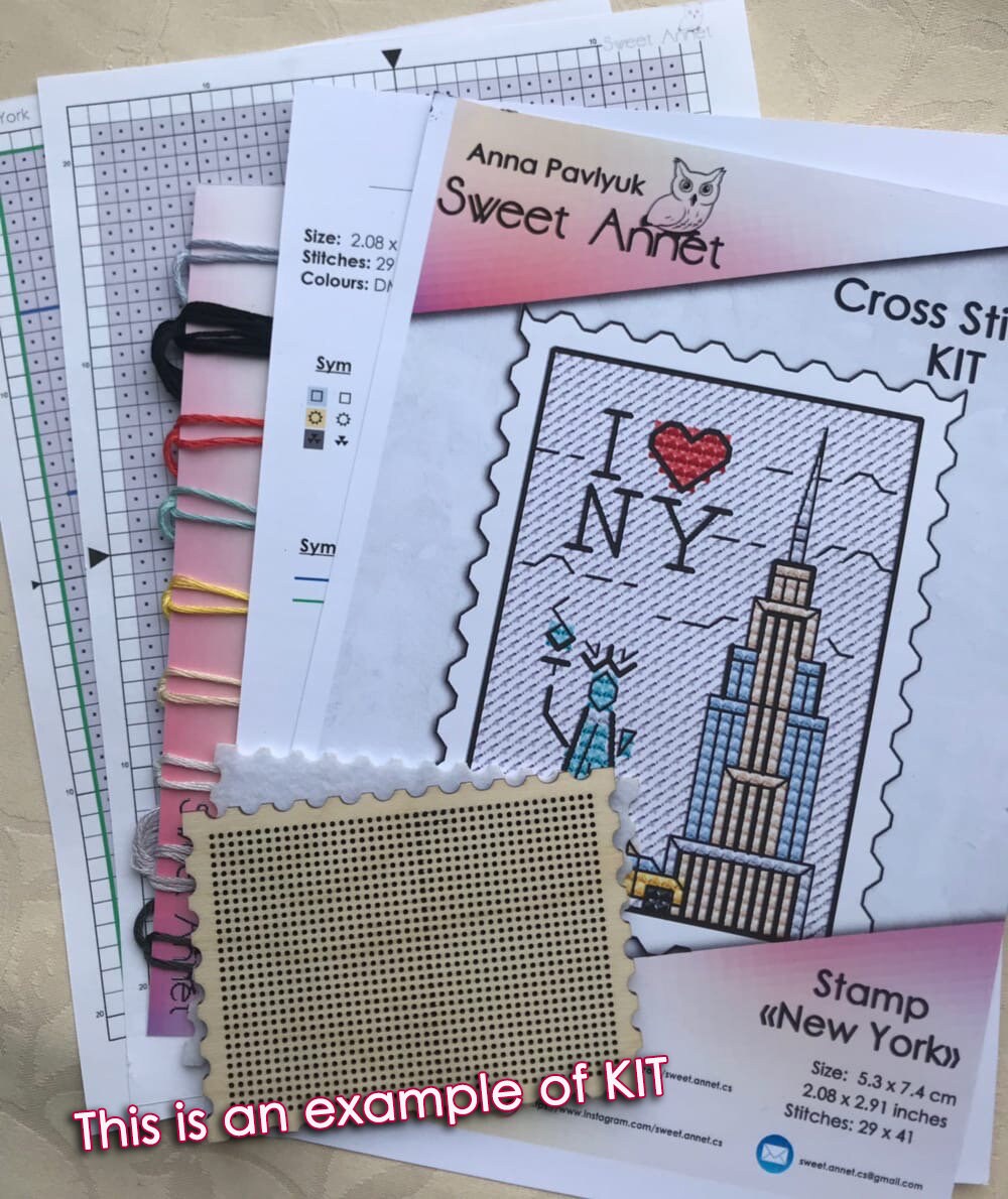 Сross stitch KIT Small cross stitch kit Boho cross stitch Etsy