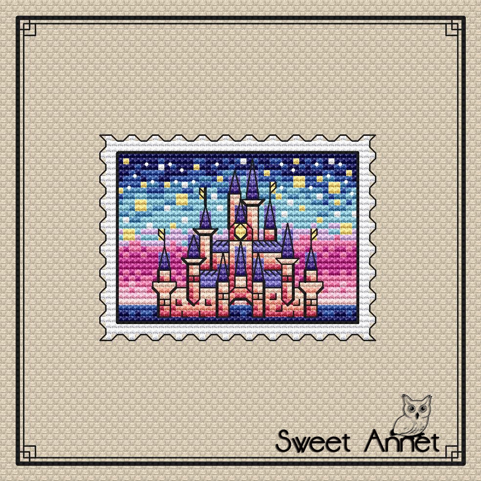 Disney cross stitch pattern Disneyland cross stitch Small | Etsy