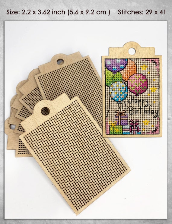Cross Stitch KIT: Stamp, Blank, Wooden, Plastic Canvas, Shapes