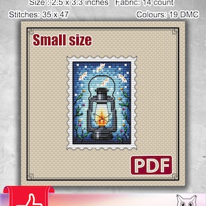 Small cross stitch pattern: Pdf, Bookmark, Landscape, Modern, Plastic canvas patterns, Plant, Fairy, Primitive, Spring, Flowers, S-081