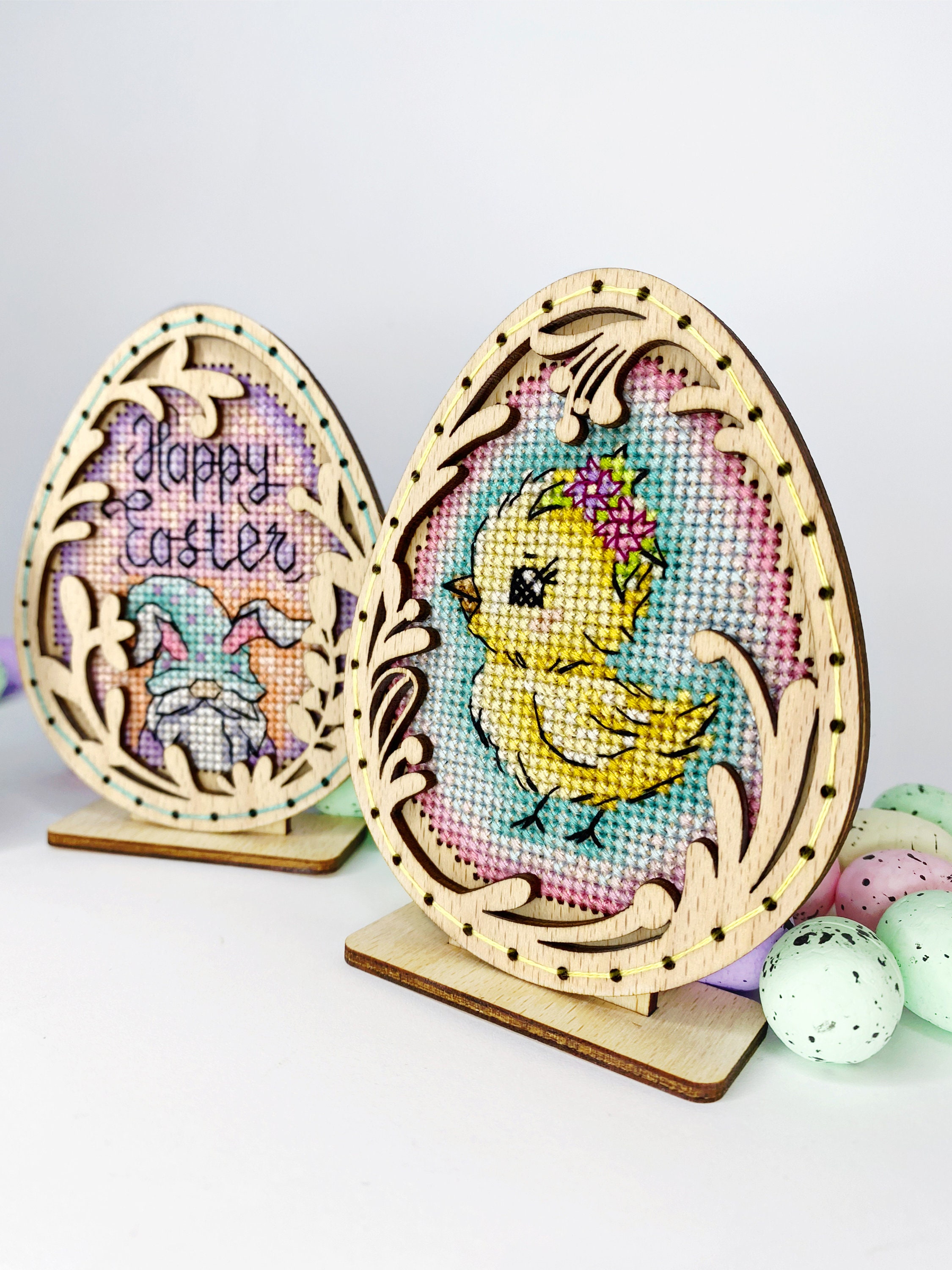 1x Easter and Christmas Themed Mini Cross Stitch Kits - Choose Your Design