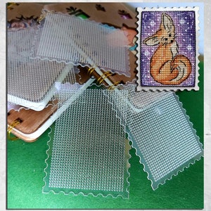 Cross stitch KIT: Stamp, Blank, Wooden, Plastic canvas, Shapes, Small, Mini, Pattern, Tag, Modern, Cards, Craft, DIY, Counted, Beginner image 2