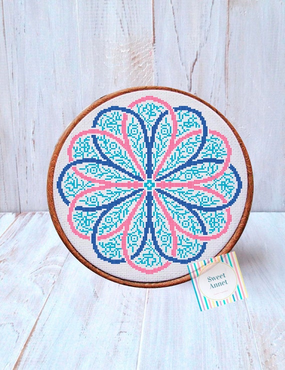 Mandala Cross Stitch Cross Stitch Pattern Geometric Pattern | Etsy