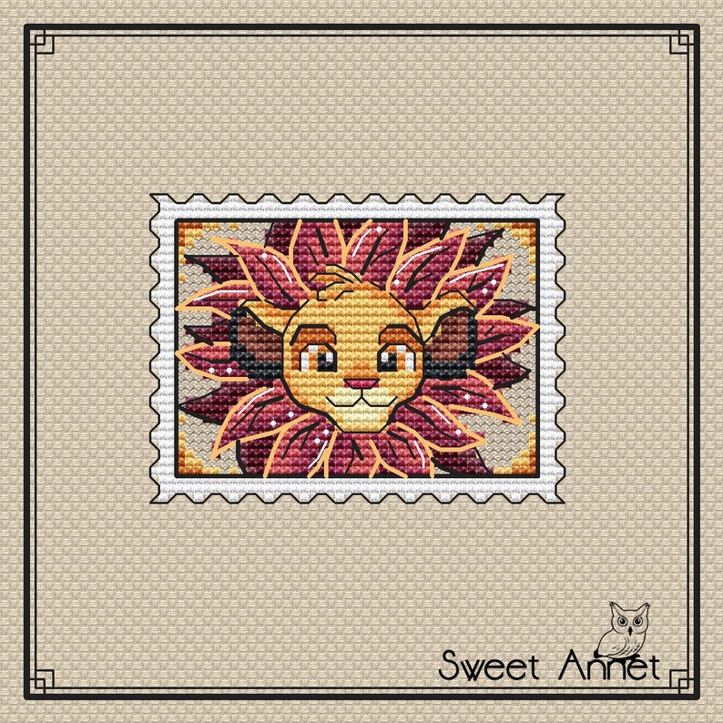 Lion King cross stitch pattern Cross stitch pattern Small Etsy