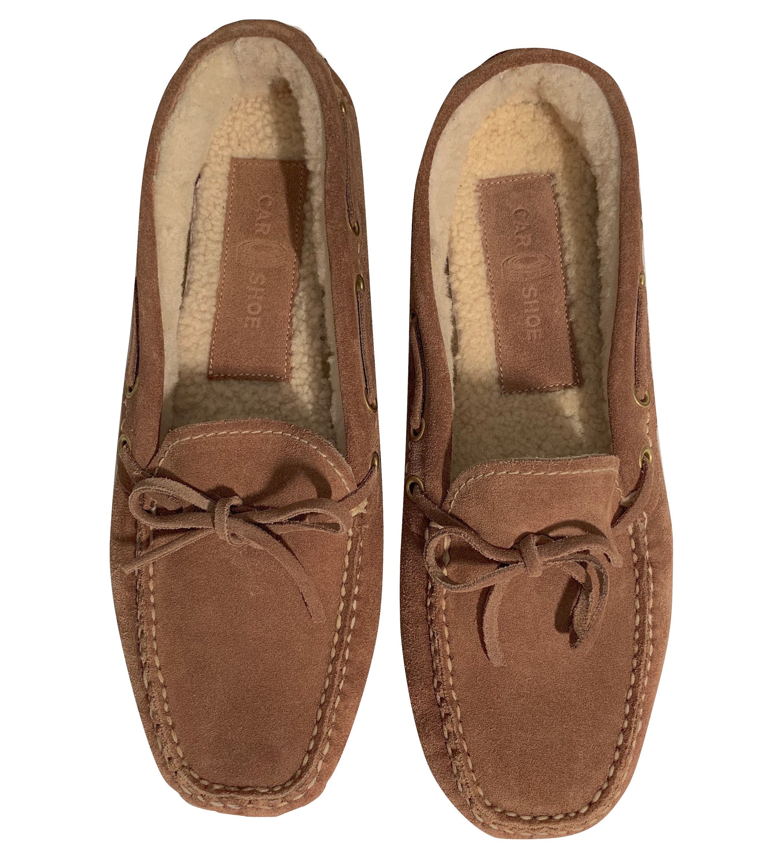 Cozy Cruisin': Prada Car Shoe with Shearling Deep Plum