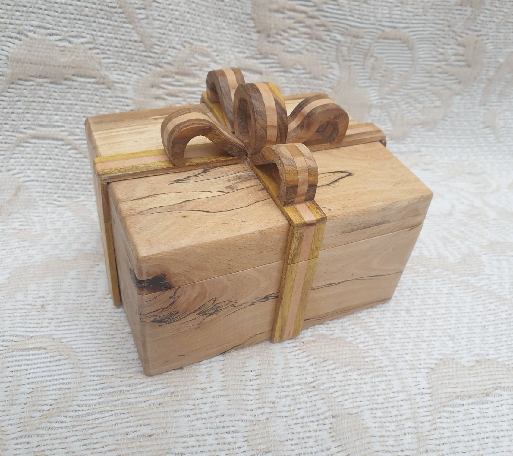 Handmade Wooden Gift Box in English Spalted Beech Walnut and Etsy