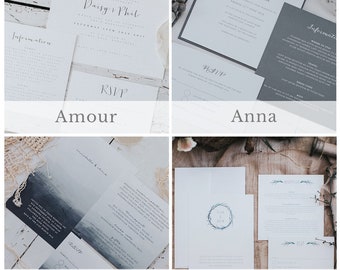 sample invitation rsvp information cards with envelopes etsy